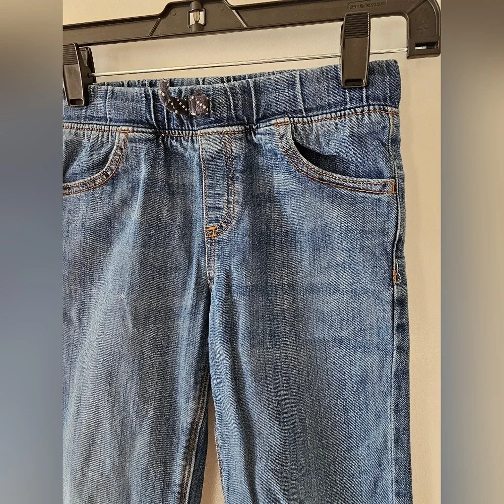 Kid's‎ sz6 Straight Fit Jeans Blue Distressed Ripped Retro Back to School